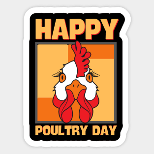 Happy Poultry Day-Funny Chicken Sticker